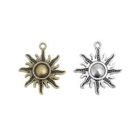 Zinc Alloy Jewelry Pendants, Sun, plated, DIY 25mm 