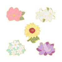 Emaille -Brosche, Zinklegierung, Blume, Einbrennlack, unisex & verschiedene Stile für Wahl, gemischte Farben, verkauft von PC