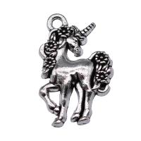 Zinc Alloy Jewelry Pendants, Unicorn, antique silver color plated, vintage & Unisex 