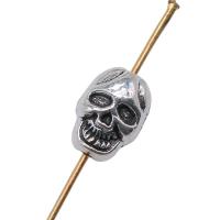 Zinc Alloy Jewelry Beads, Skull, antique silver color plated, vintage & DIY 