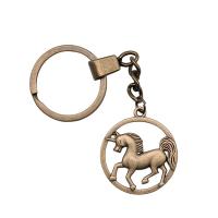 Zinc Alloy Key Clasp, Unicorn, antique bronze color plated, vintage & Unisex 