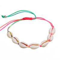 Seashell Bracelets, Shell, with Knot Cord, Adjustable & Unisex Approx 7.09 Inch 