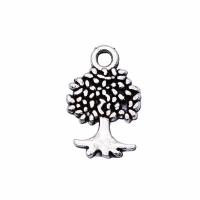 Zinc Alloy Jewelry Pendants, Tree, silver color plated, fashion jewelry, silver color 