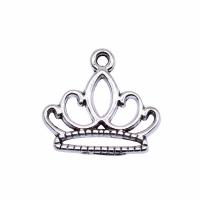 Zinc Alloy Crown Pendants, silver color plated, fashion jewelry, silver color 
