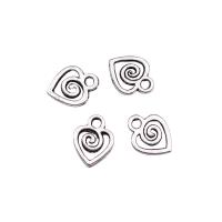 Zinc Alloy Heart Pendants, silver color plated, fashion jewelry, silver color 