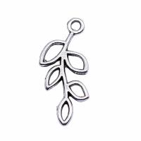 Zinc Alloy Leaf Pendants, Branch, silver color plated, fashion jewelry, silver color 