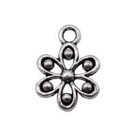 Zinc Alloy Flower Pendants, silver color plated, fashion jewelry, silver color 