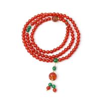 Red Agate Bracelets, can be used as necklace or sweater necklace & for woman, reddish orange, 6mm Approx 27.95 Inch 