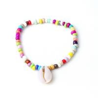 Fashion Jewelry Anklet, Resin, with Shell, for woman, multi-colored Approx 7.87 Inch 