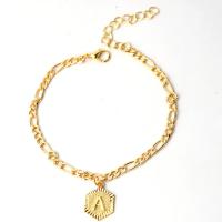 Zinc Alloy Anklet, with 1.96 inch extender chain, gold color plated, for woman Approx 7.87 Inch 