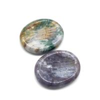 Indischer Achat Thumb Worry Stone, poliert, gemischte Farben, 45x35x8mm, verkauft von PC