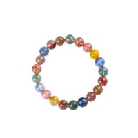 Rutilated Quartz Bracelet, Unisex, mixed colors Approx 19 cm 