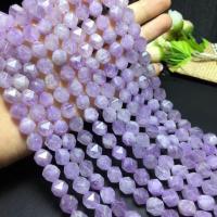 Natural Amethyst Beads, polished, Star Cut Faceted & DIY, purple cm 