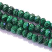 Natürliche Malachit Perlen, Abakus,Rechenbrett, DIY & facettierte, grün, 3x4mm, Länge:ca. 39 cm, verkauft von Strang