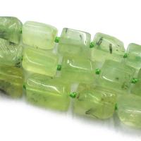 Prehnit-Perlen, Prehnit, Quadrat, DIY, grün, Länge:ca. 39 cm, verkauft von Strang