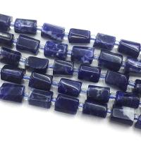 Abalorios de Sodalita, con Seedbead, Cuadrado, Bricolaje, azul, 7x8mm, longitud:aproximado 39 cm, Vendido por Sarta