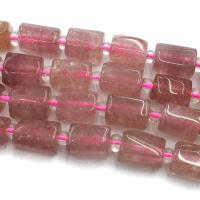 Strawberry Quartz Beads, with Seedbead, Rectangle, DIY, red Approx 39 cm 