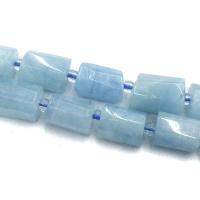 Aquamarin Perlen, mit Seedbead, Rechteck, DIY, blau, 8x11mm, Länge:39 cm, verkauft von Strang