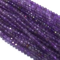 Natürliche Amethyst Perlen, rund, DIY & facettierte, violett, Länge:ca. 39 cm, verkauft von Strang