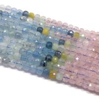 Morganite Beads, Square, DIY & faceted, mixed colors, 4mm Approx 39 cm 