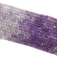 Natürliche Amethyst Perlen, Quadrat, DIY & facettierte, violett, 4mm, Länge:ca. 39 cm, verkauft von Strang