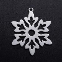 Stainless Steel Hollow Pendant, 201 Stainless Steel, Snowflake, Vacuum Ion Plating, fashion jewelry & polished & DIY 