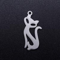 Stainless Steel Animal Pendants, 201 Stainless Steel, Fox, Vacuum Ion Plating, fashion jewelry & polished & DIY 