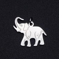 Stainless Steel Animal Pendants, 201 Stainless Steel, Elephant, Vacuum Ion Plating, fashion jewelry & polished & DIY 