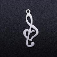 Stainless Steel Hollow Pendant, 201 Stainless Steel, Music Note, Vacuum Ion Plating, fashion jewelry & polished & DIY 