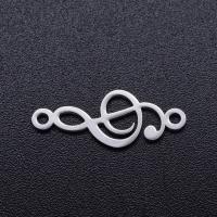 Stainless Steel Hollow Pendant, 201 Stainless Steel, Music Note, Vacuum Ion Plating, fashion jewelry & polished & DIY 