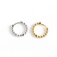 925 Sterling Silver Huggie Hoop Earring, plated, for woman & with rhinestone 16.2mm, 11.5mm 
