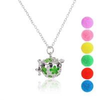 Zinc Alloy Aromatherapy Necklace, Apple, plated, oval chain & for woman & hollow Approx 23.6 Inch 