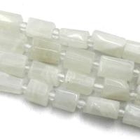 Mondstein Perlen, mit Seedbead, Rechteck, DIY, weiß, 6x10mm, Länge:ca. 39 cm, verkauft von Strang