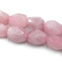 Natural Rose Quartz Beads, DIY & faceted, pink Approx 39 cm 