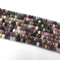 Natürlicher Turmalin Perlen, Abakus,Rechenbrett, DIY & facettierte, gemischte Farben, Länge:ca. 39 cm, verkauft von Strang