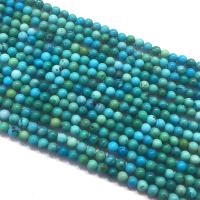 Perles en Turquoise naturelle, Rond, poli, DIY, bleu Environ 39 cm, Vendu par brin