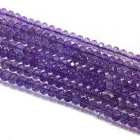 Natürliche Amethyst Perlen, Abakus,Rechenbrett, poliert, Star Cut Faceted & DIY, violett, 4x6mm, Länge:ca. 39 cm, verkauft von Strang