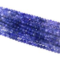 Natürliche Kyanit Perlen, Cyanit, rund, DIY & facettierte, blau, Länge:ca. 39 cm, verkauft von Strang