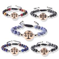 Gemstone Bracelets, Natural Stone, with Alloy & Nylon, Adjustable & for woman 8mm .5 cm 