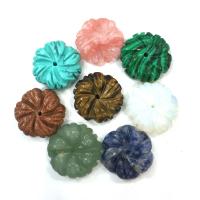 Gemstone Jewelry Pendant, Natural Stone, Flower & Unisex 20mm 