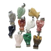 Gemstone ювелирные изделия Кулон, Природный камень, Ангел, различные материалы для выбора & Мужская, Много цветов для выбора продается PC