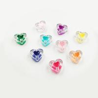 Enamel Acrylic Beads, Heart, DIY 16mm, Approx 