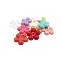 Acryl Schmuck Perlen, Blume, poliert, DIY, keine, 18x18mm, ca. 200PCs/Tasche, verkauft von Tasche