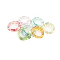 Acryl Finger Ring, kann als Anhänger oder Schmuckverbinder benutzt, keine, 25x27mm, Größe:8, ca. 200PCs/Tasche, verkauft von Tasche