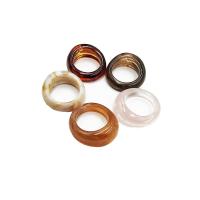 Anillo de dedo de acrílico, Donut, pulido, puede usarse como colgante o conector, más colores para la opción, 26x28mm, tamaño:8, aproximado 20PCs/Bolsa, Vendido por Bolsa