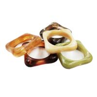 Акриловые палец кольцо, Акрил, Квадратная форма, полированный, можно использовать в качестве подвески или разъем, Много цветов для выбора размер:8, Приблизительно 60ПК/сумка, продается сумка