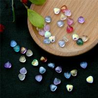 Miracle Glass Beads, Heart, plated, DIY 