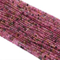 Бусины природных турмалин, Турмалин, Круглая, DIY, разноцветный, 2mm, длина:15.35 дюймовый, продается Strand