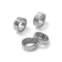 Stainless Steel Finger Ring, 304 Stainless Steel, Galvanic plating silver color, 9mm 