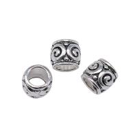 Zinc Alloy Large Hole Beads, plated, DIY, silver color 